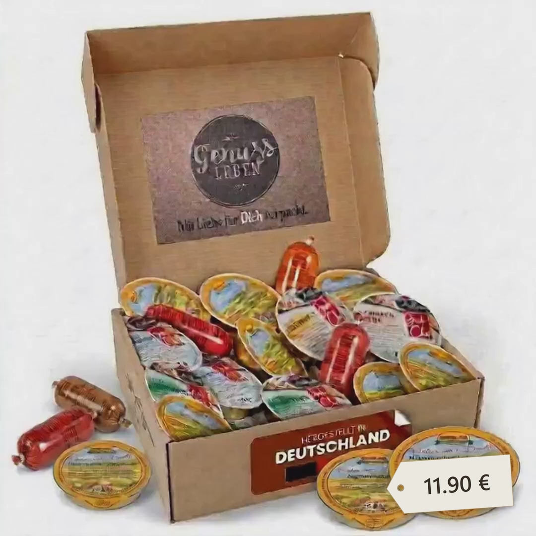 Genussleben Frühstücksbox Mini-Wurst-Mix – 500 g – Produktvideo